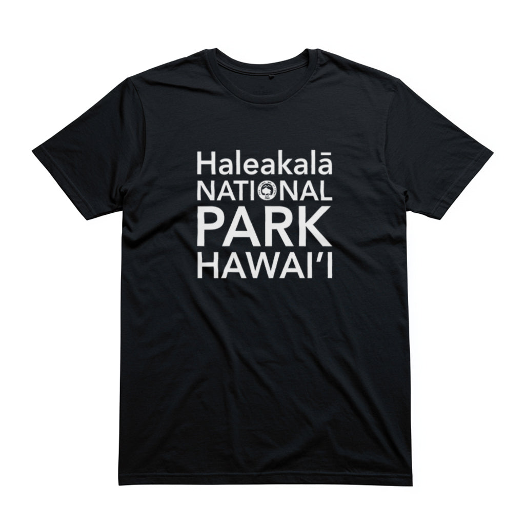 Haleakalā National Park T-Shirt Block Text in Black