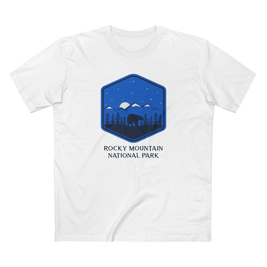 Rocky Mountain National Park T-Shirt - Bear Graphic in White
