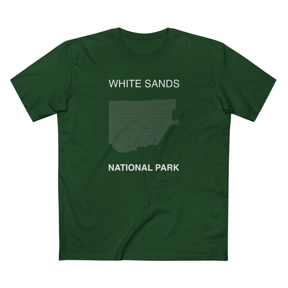 White Sands National Park T-Shirt Lines in Forest Green