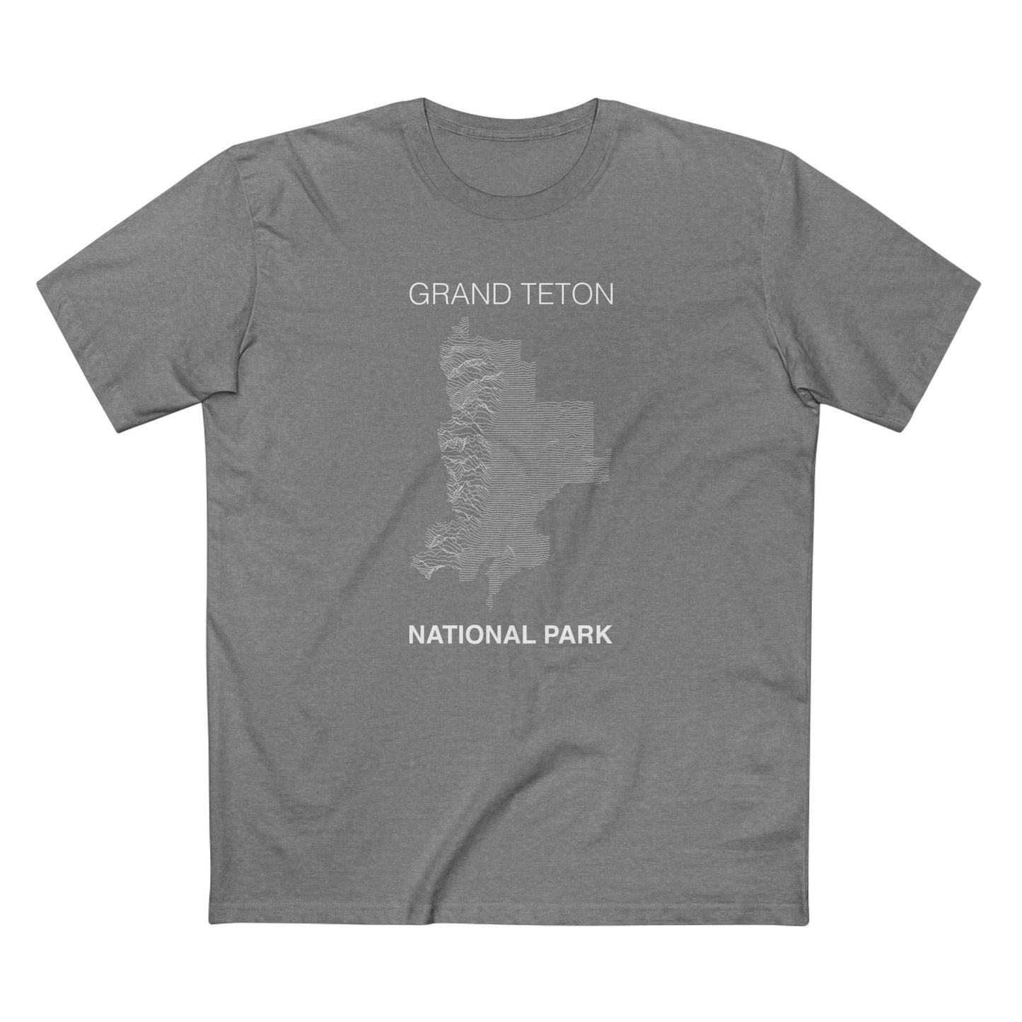 Grand Teton National Park T-Shirt Lines in Athletic Heather