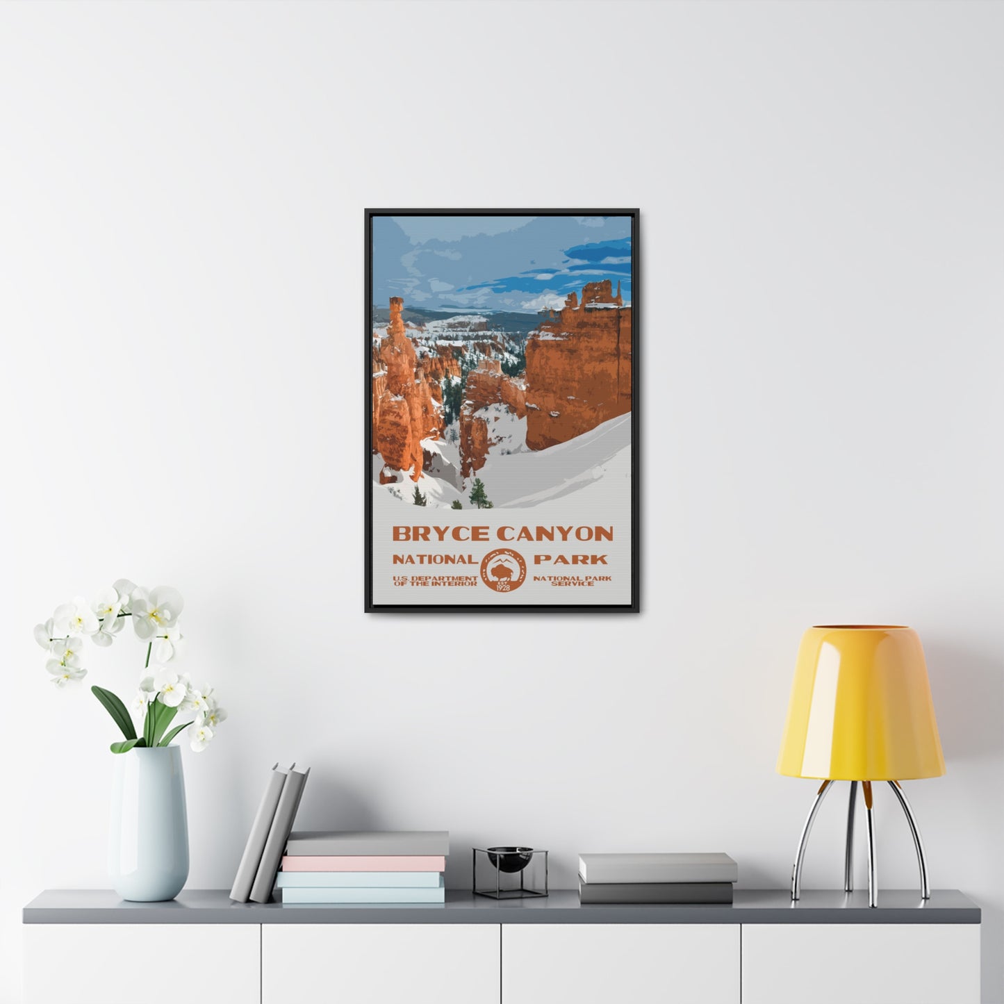 Bryce Canyon National Park Framed Canvas - WPA Poster