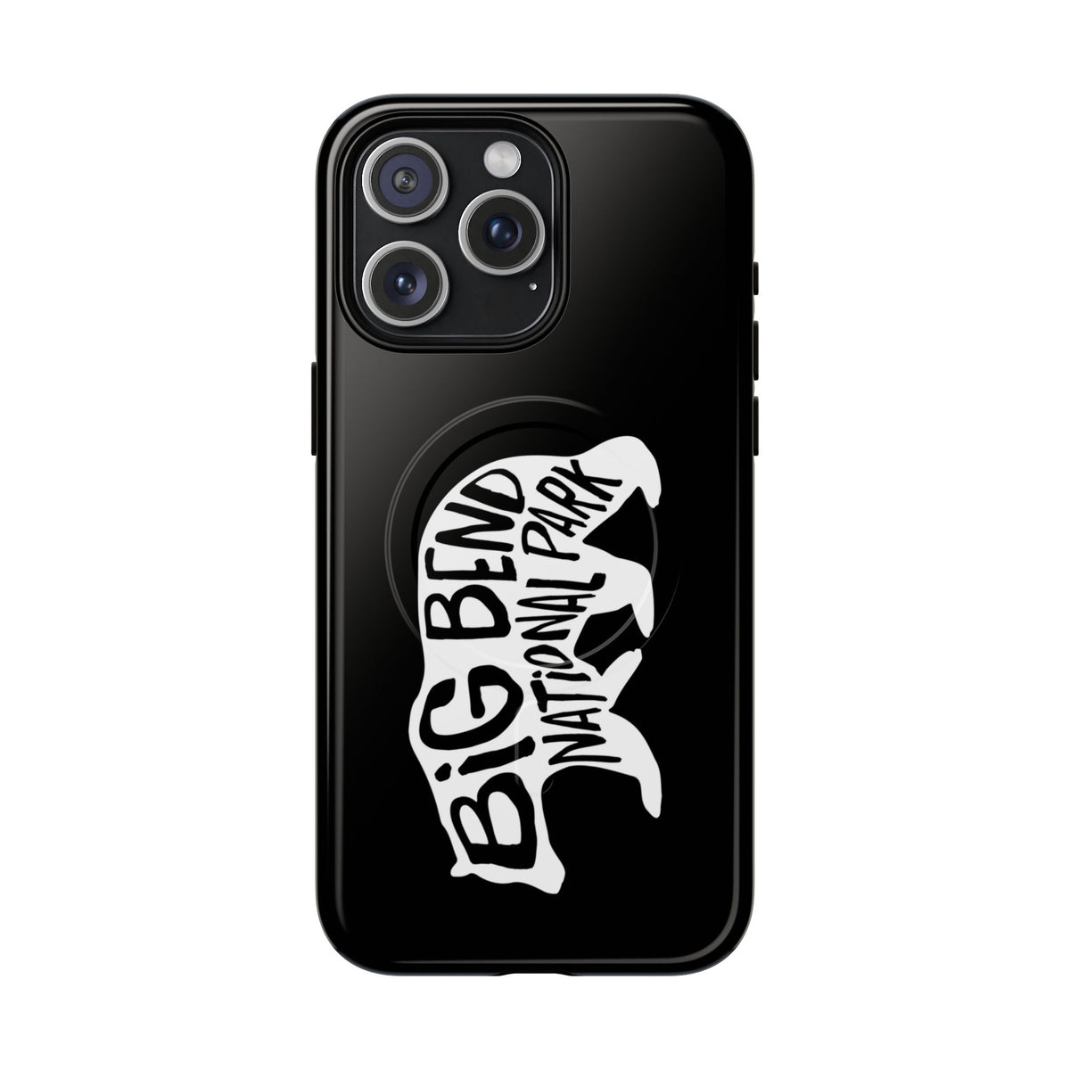 Big Bend National Park iPhone Case with MagSafe - Black Bear Design