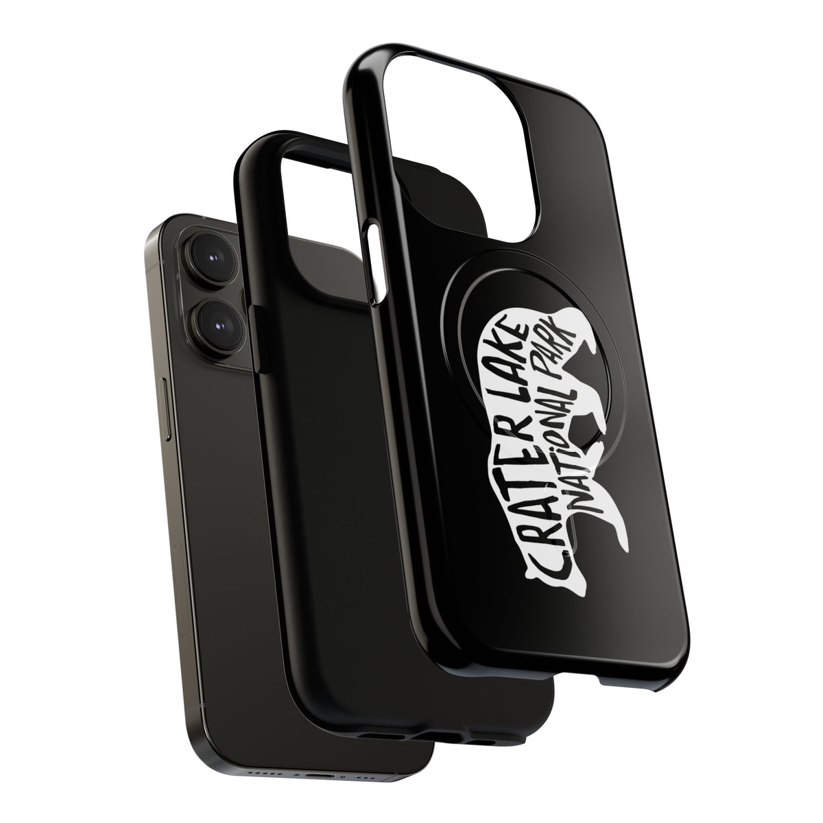 Crater Lake National Park iPhone Case with MagSafe - Black Bear Design