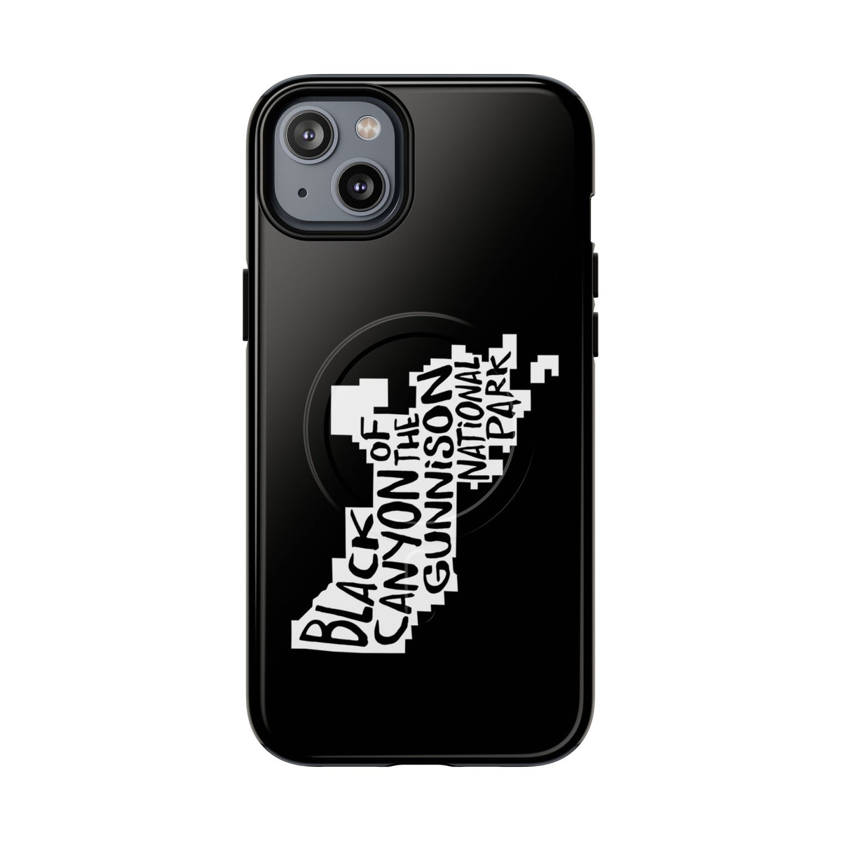 Black Canyon of the Gunnison National Park iPhone Case with MagSafe - Map Design