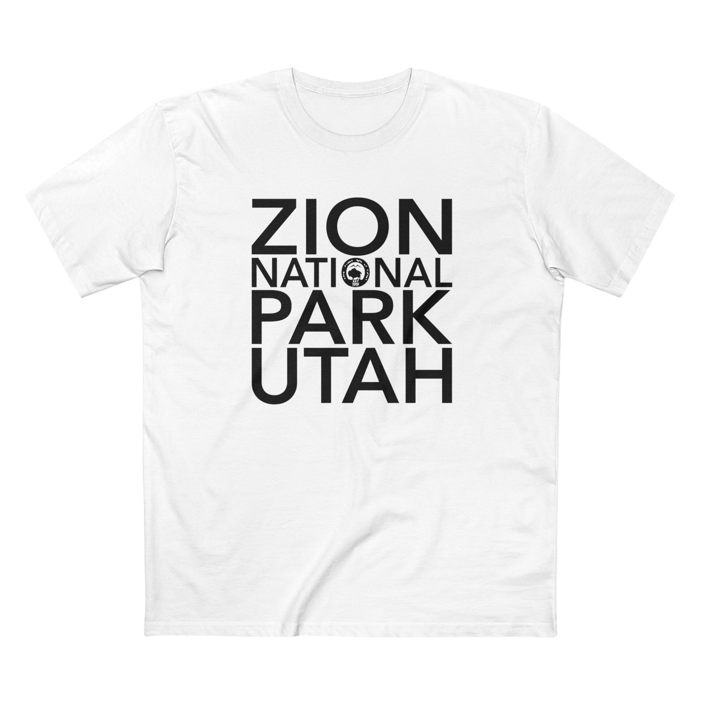 Zion National Park T-Shirt Block Text