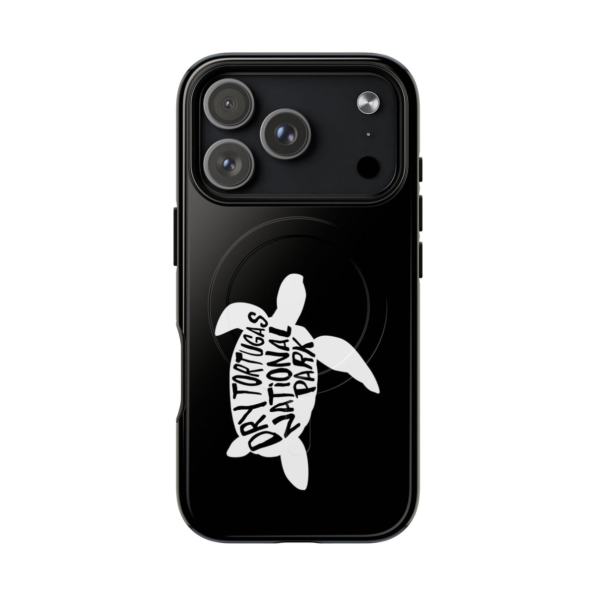 Dry Tortugas National Park iPhone case with MagSafe featuring sea turtle artwork.