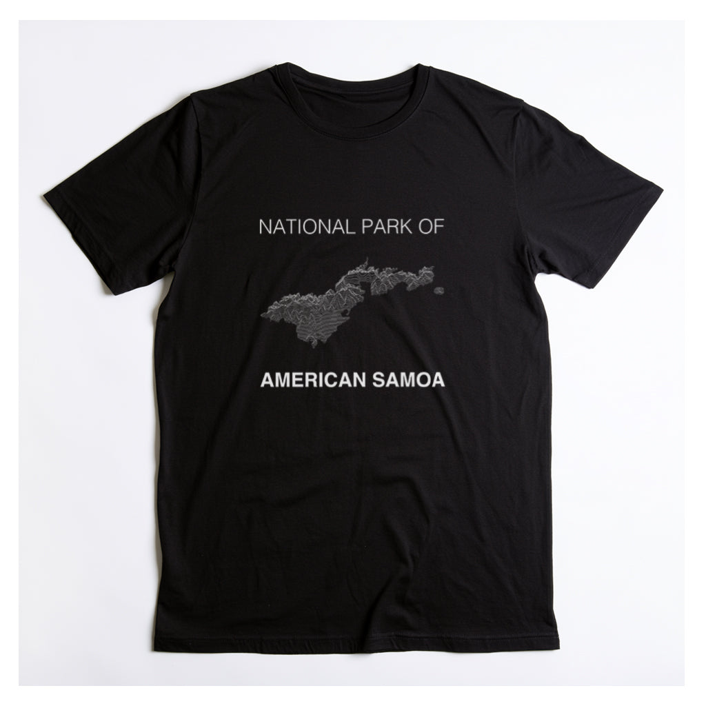 National Park of American Samoa T-Shirt Lines in Black