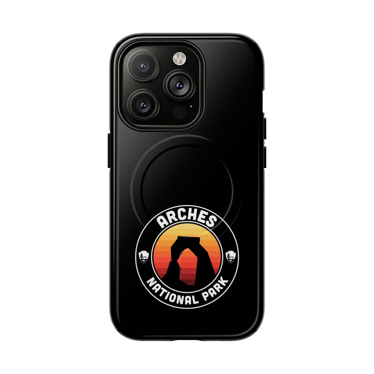 Arches National Park iPhone Case with MagSafe - Round Emblem Design