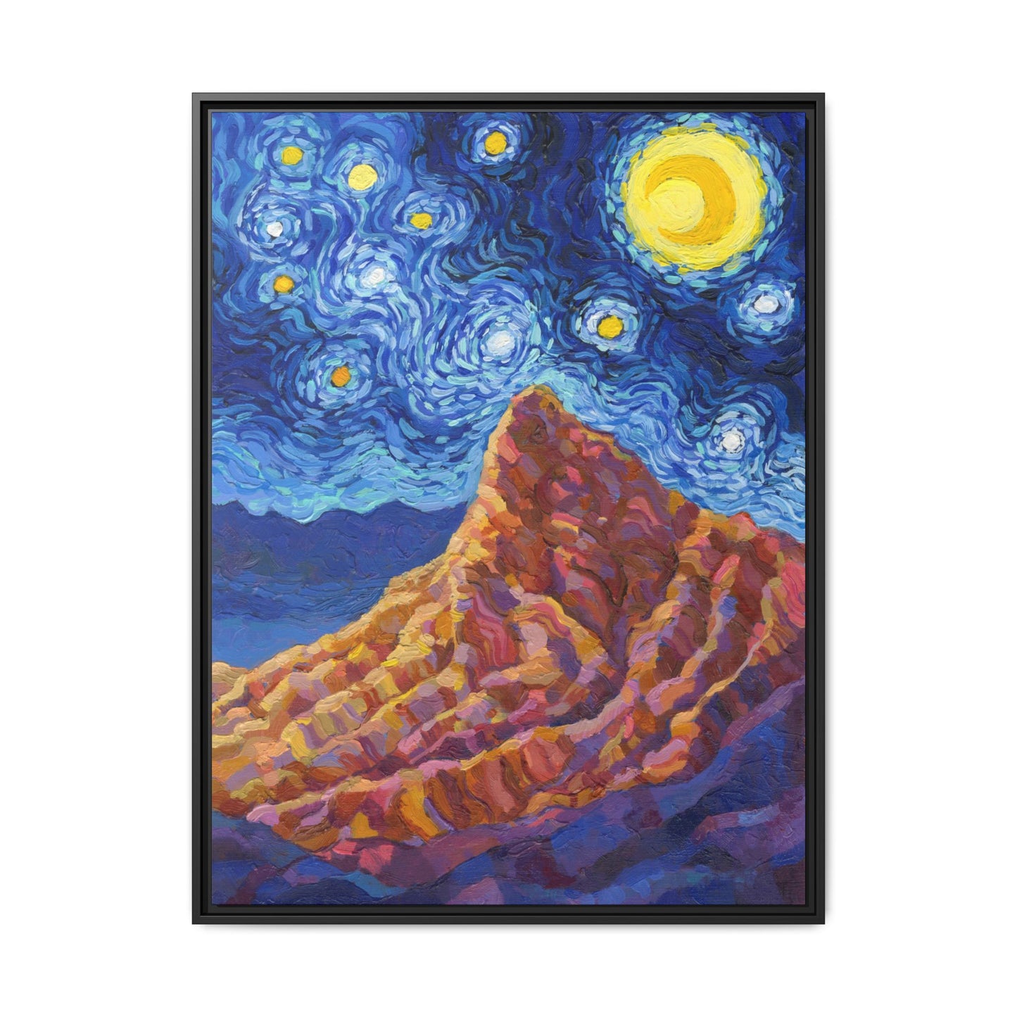 Death Valley National Park Framed Canvas - The Starry Night