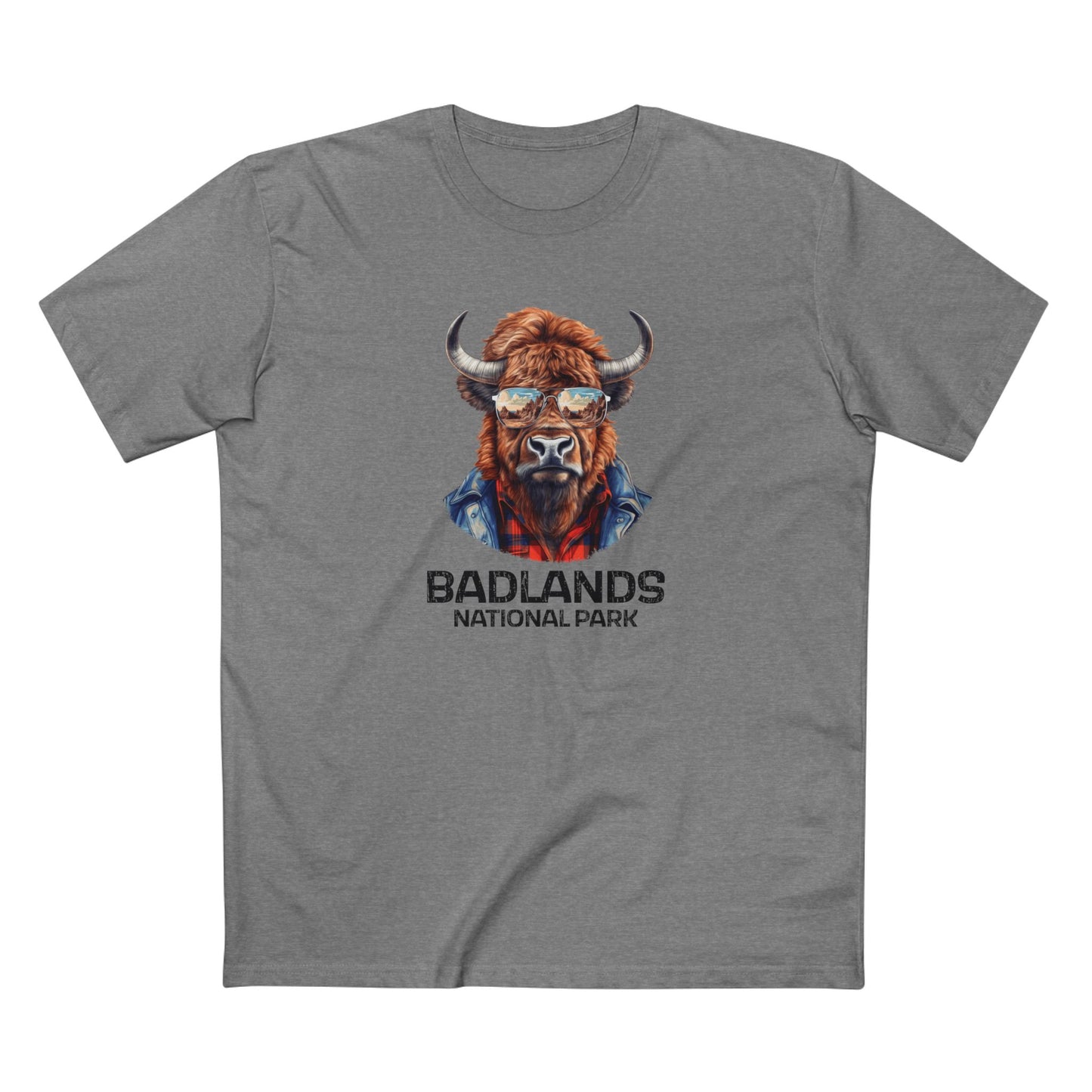 Badlands National Park T-Shirt - Bison in Athletic Heather