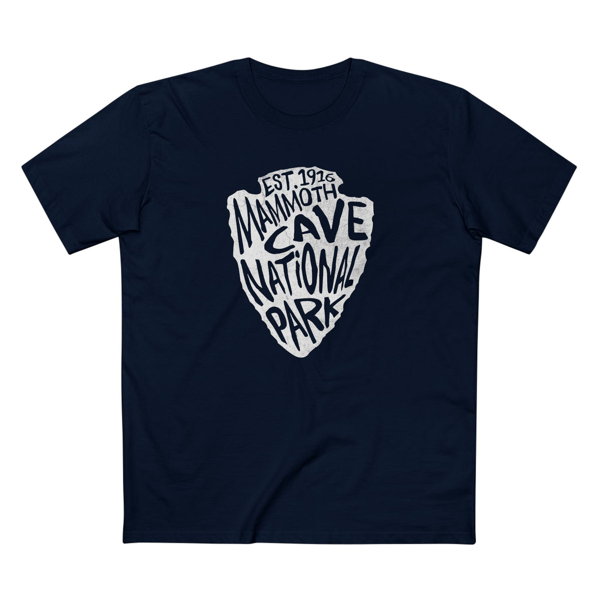 Mammoth Cave National Park T-Shirt - Arrowhead Design in Navy