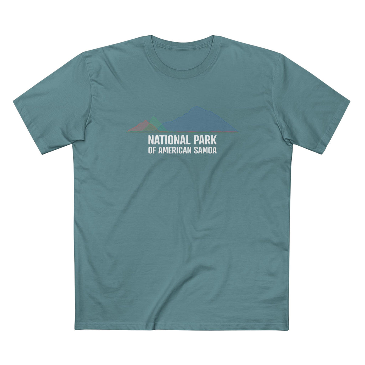 National Park of American Samoa T-Shirt - Histogram Design in Slate Blue