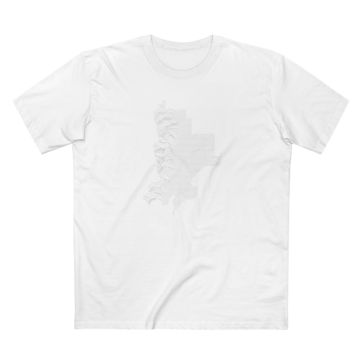 Grand Teton National Park T-Shirt - Topographical Lines in White