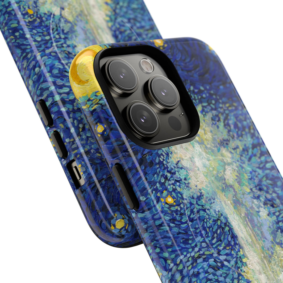 Yellowstone National Park iPhone Case with MagSafe - Old Faithful Starry Night