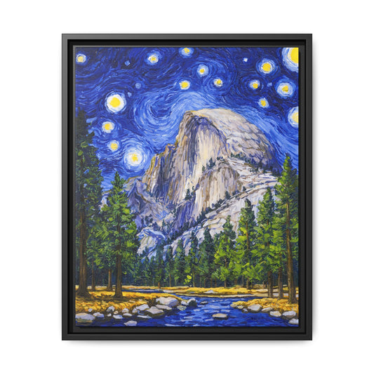Yosemite National Park Framed Canvas - The Starry Night