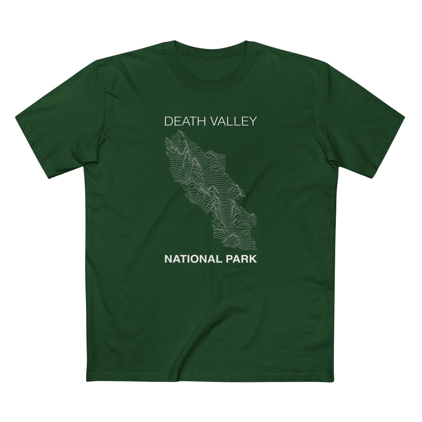 Death Valley National Park T-Shirt Lines in Forest Green