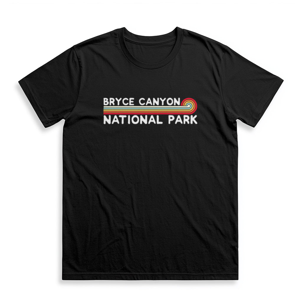 Bryce Canyon National Park T-Shirt - Vintage Stretched Sunrise in Black