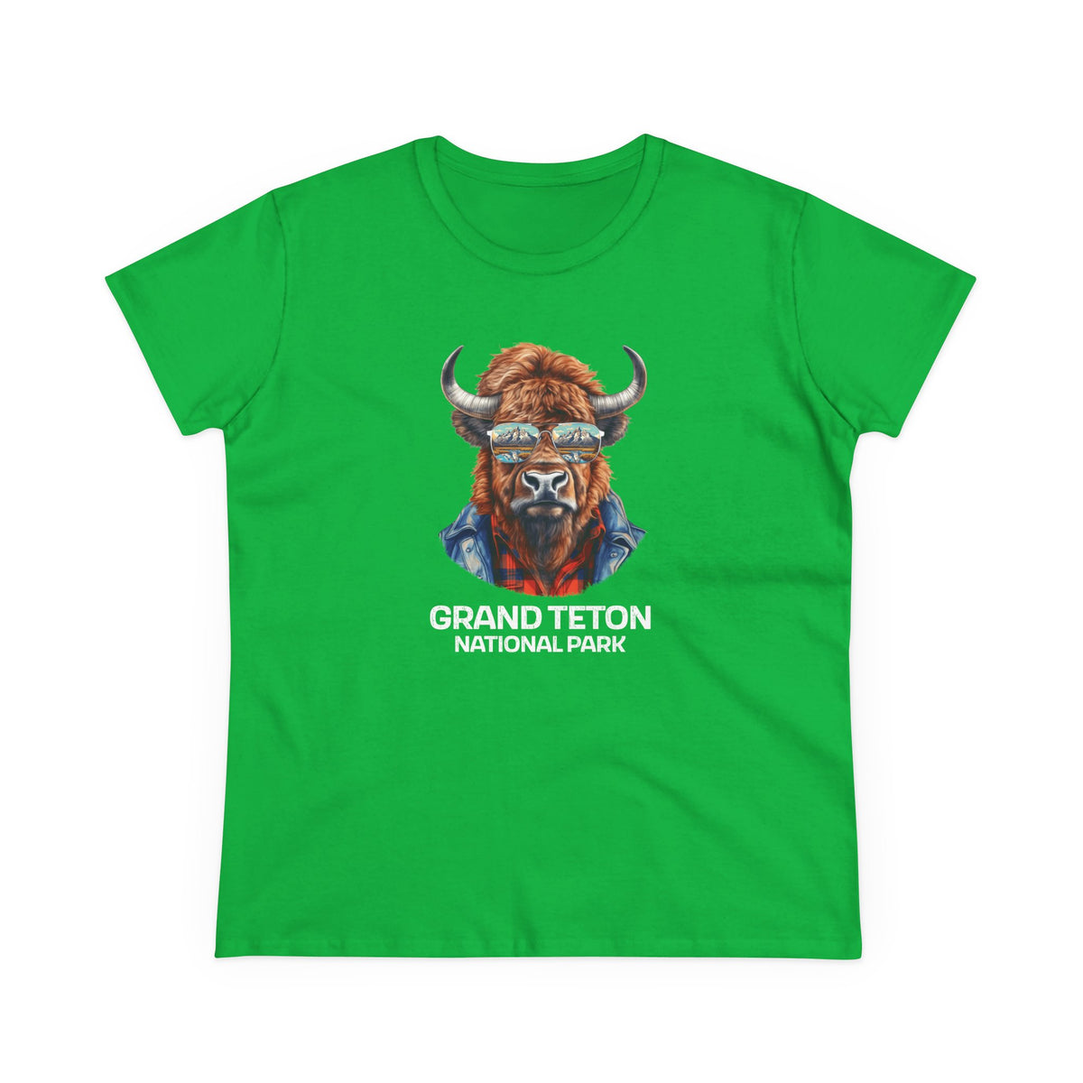 Grand Teton National Park Women's T-Shirt - Cool Bison