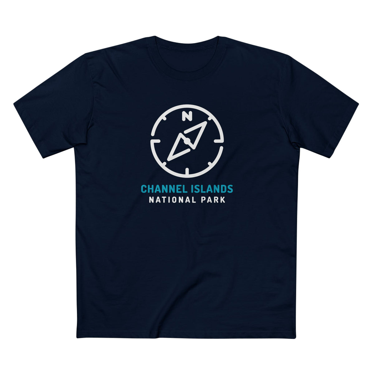 Channel Islands National Park T-Shirt Compass Design in Navy