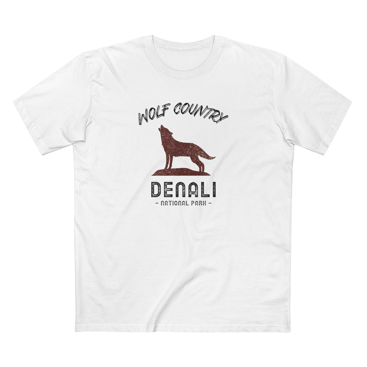 Denali National Park T-Shirt - Wolf Country in White