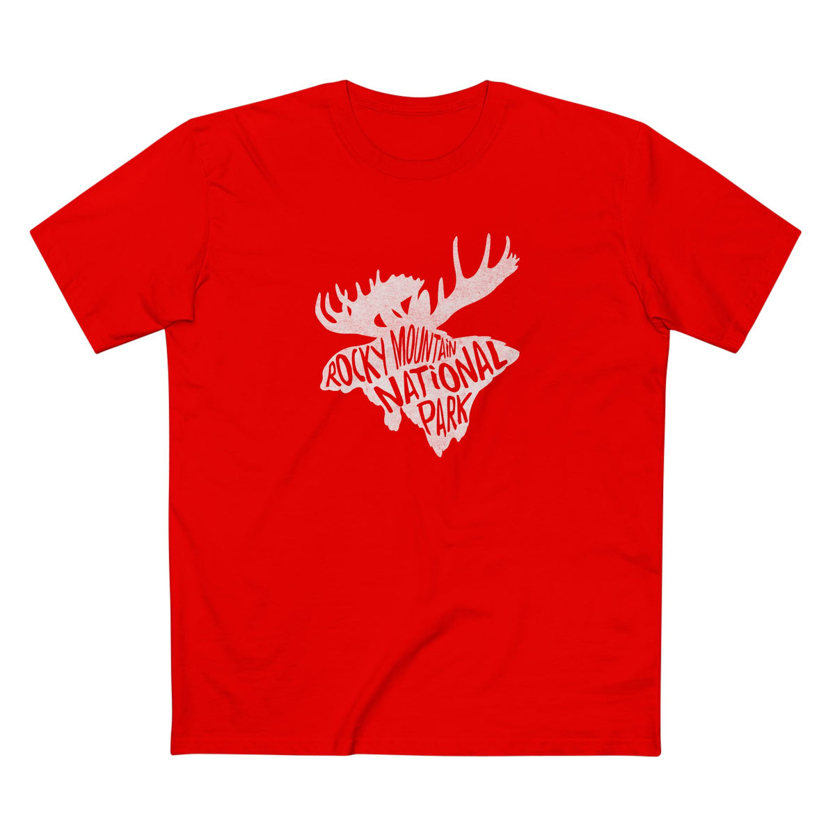 Rocky Mountain National Park T-Shirt - Moose in Red