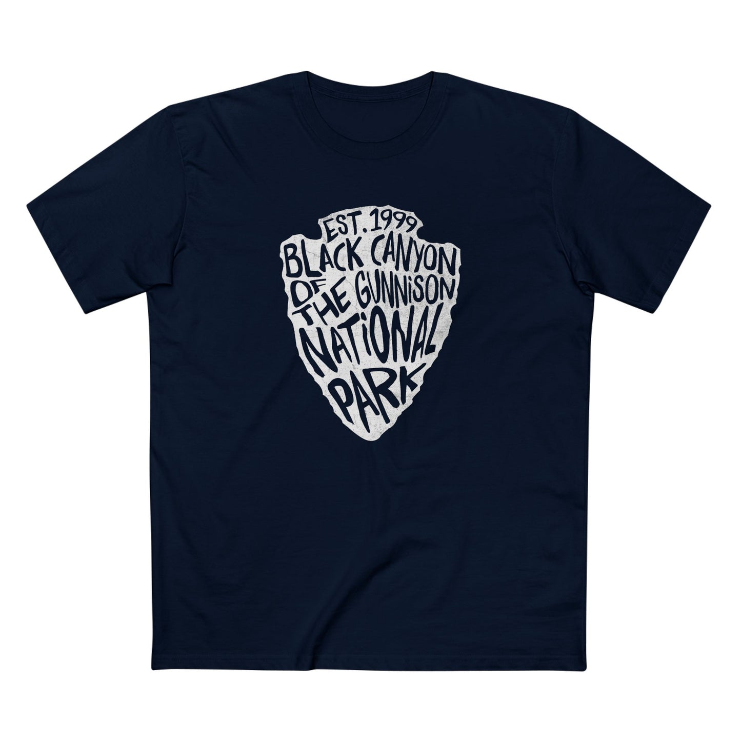 Black Canyon of the Gunnison National Park T-Shirt - Arrowhead Design in Navy