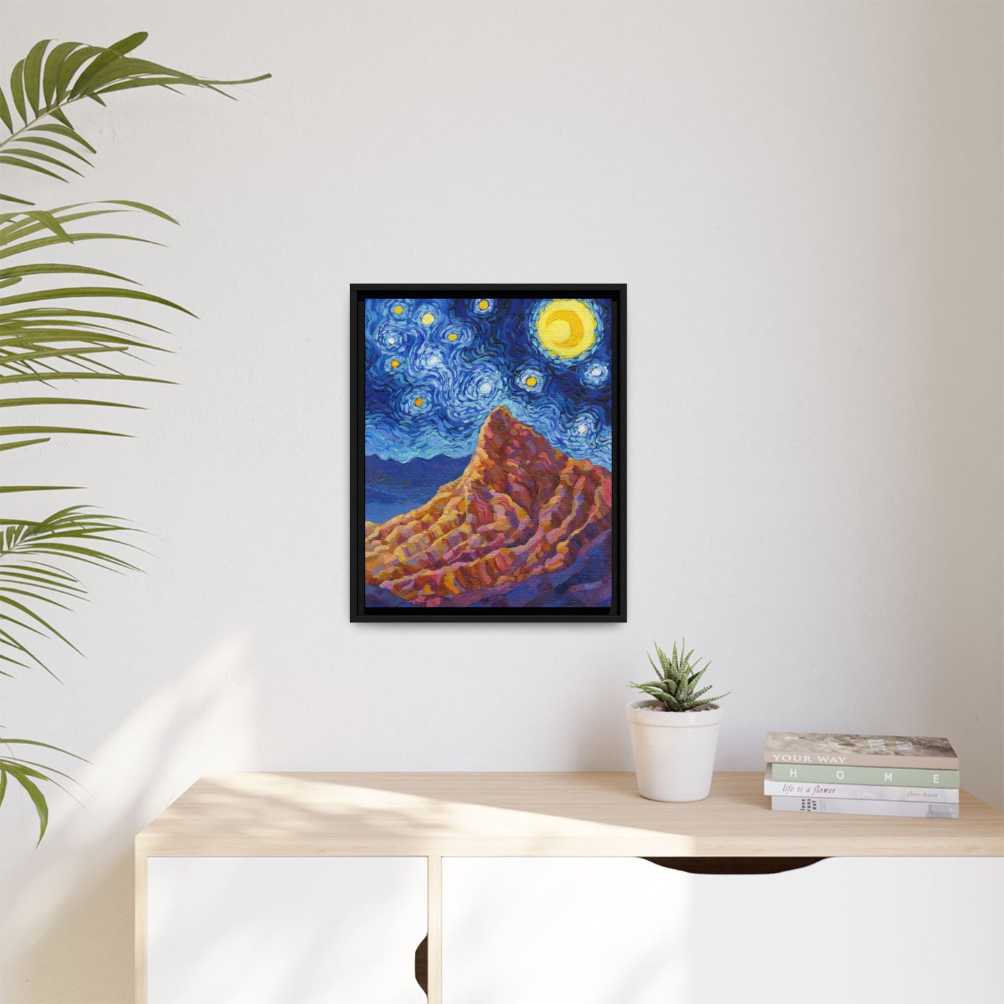 Death Valley National Park Framed Canvas - The Starry Night