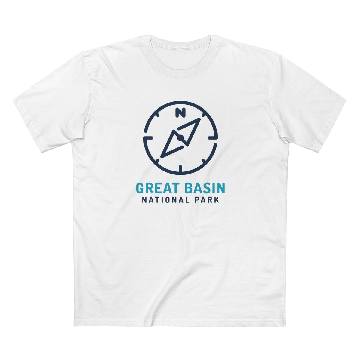 Great Basin National Park T-Shirt Compass Design in White