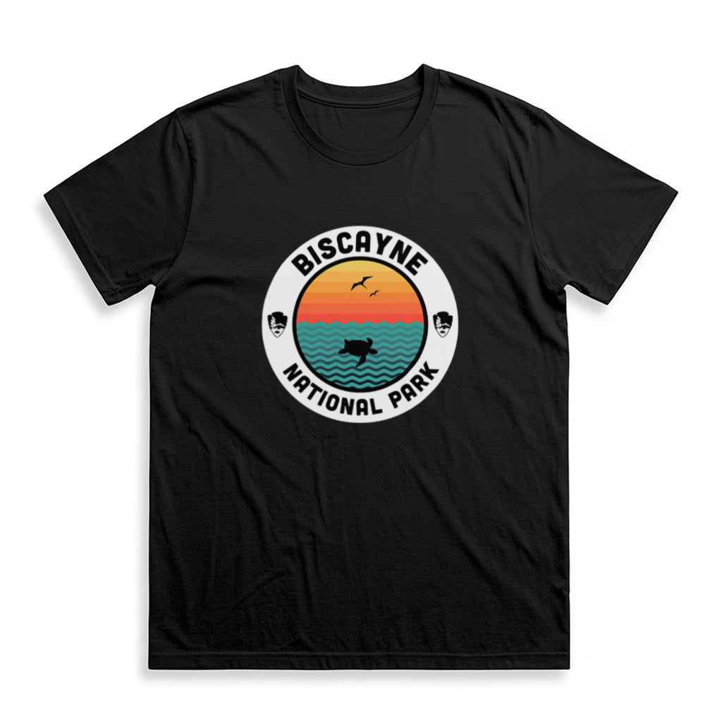 Biscayne National Park - Round Badge Design in Black
