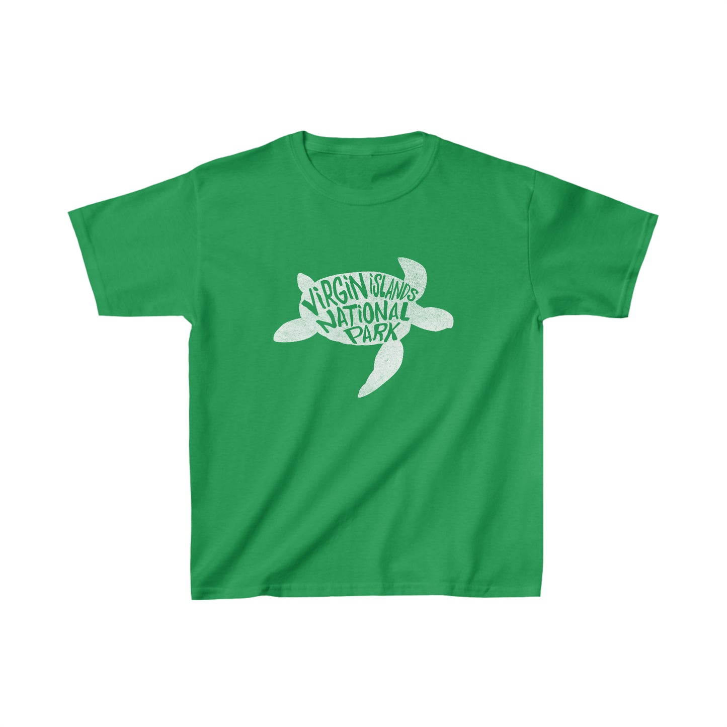 Virgin Islands National Park Child T-Shirt - Sea Turtle Chunky Text