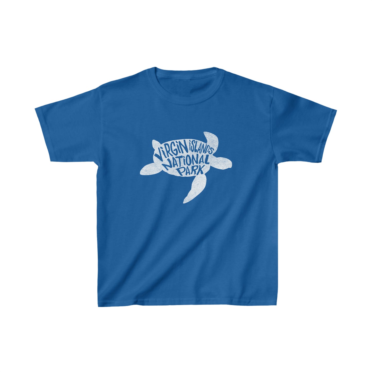 Virgin Islands National Park Child T-Shirt - Sea Turtle Chunky Text