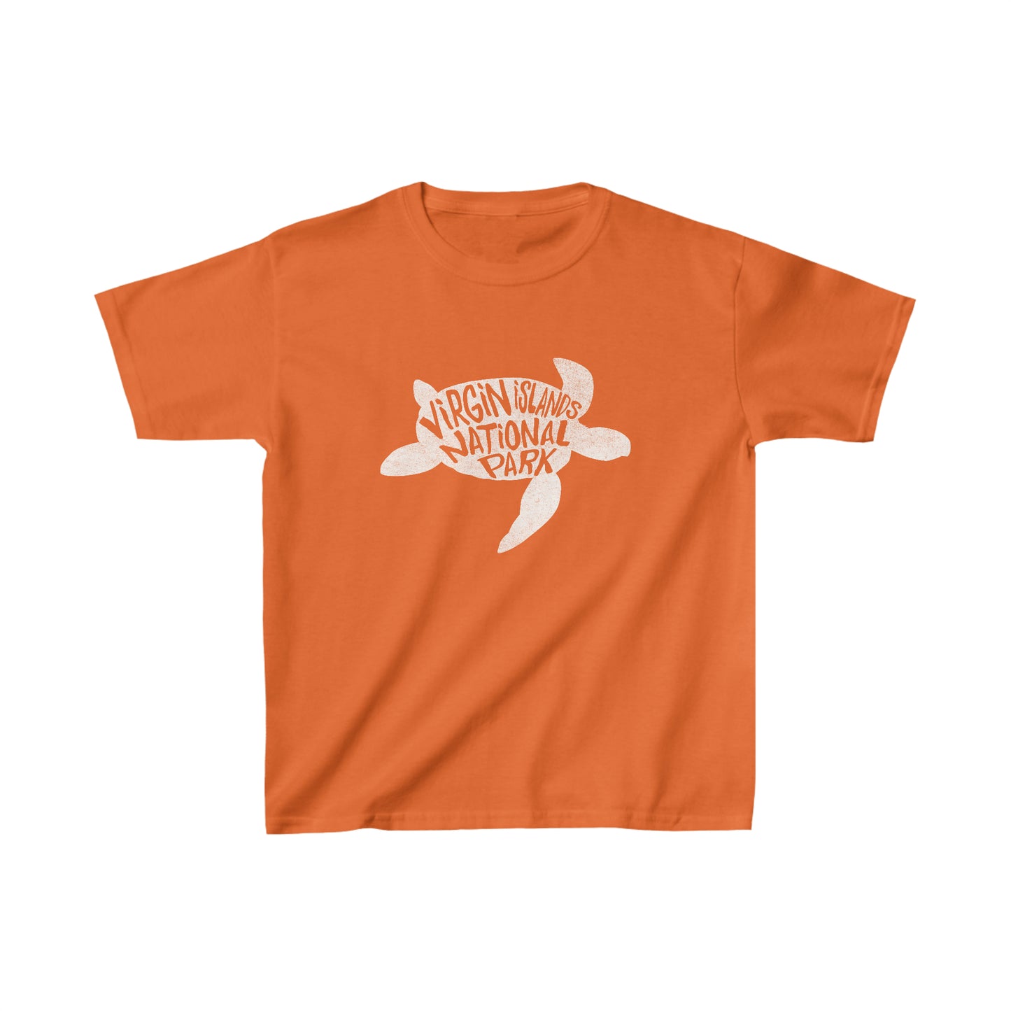 Virgin Islands National Park Child T-Shirt - Sea Turtle Chunky Text