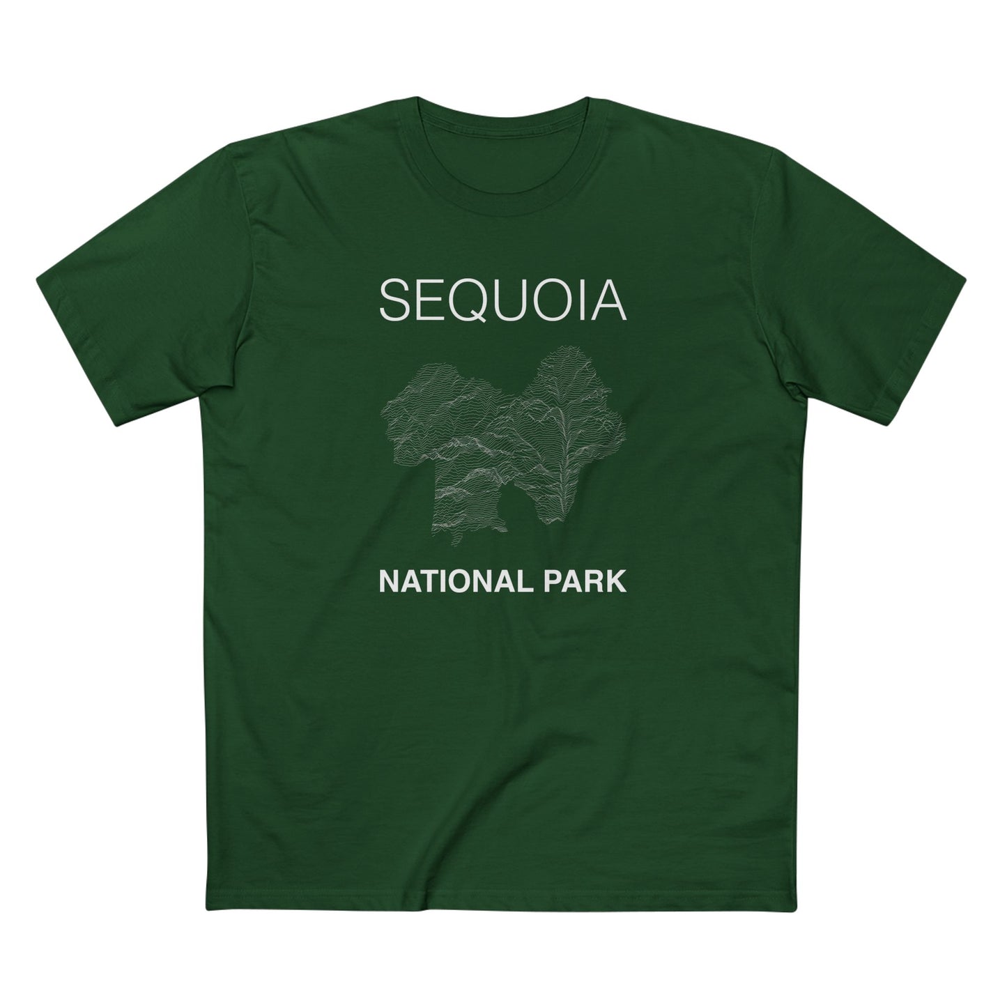Sequoia National Park T-Shirt Lines in Forest Green