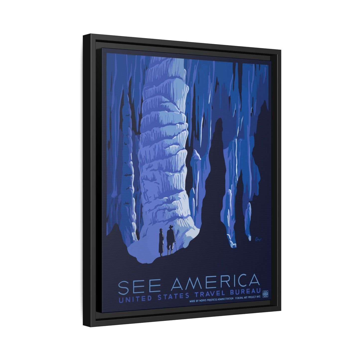 See America National Park Framed Canvas - WPA Poster
