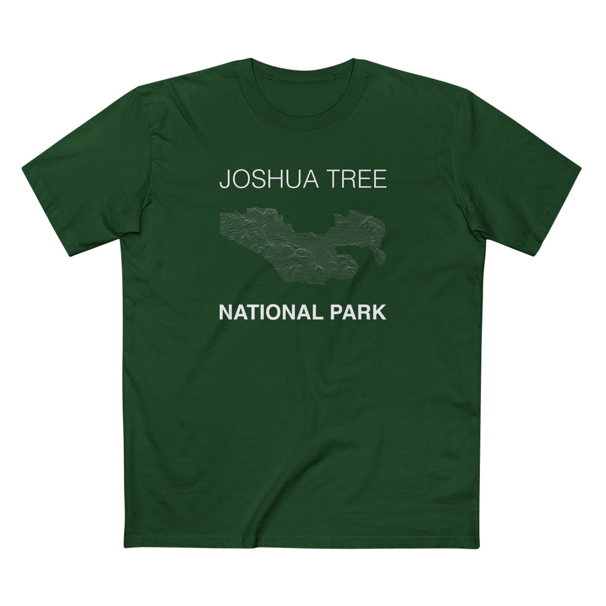 Joshua Tree National Park T-Shirt Lines in Forest Green