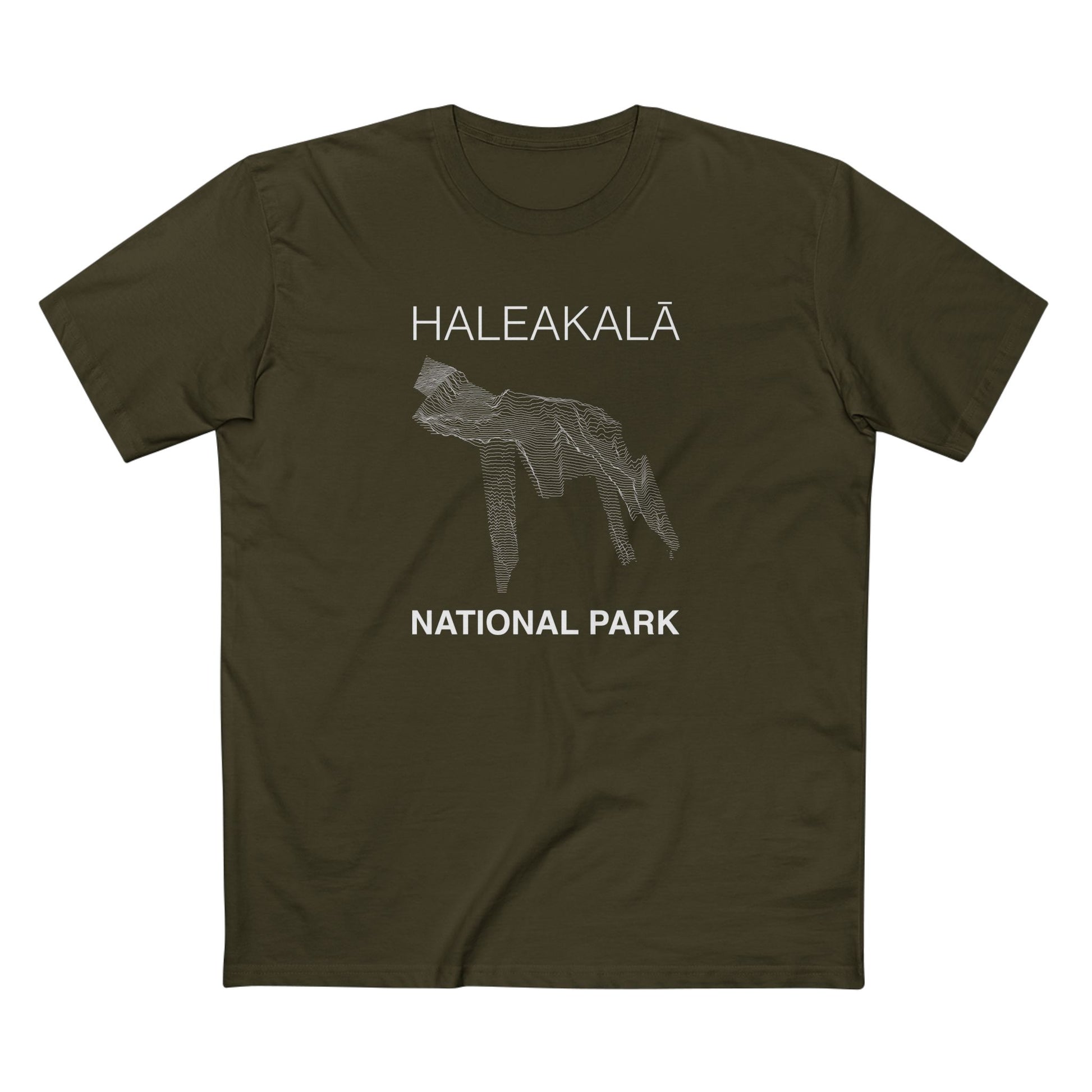 Haleakalā National Park T-Shirt Lines in Army