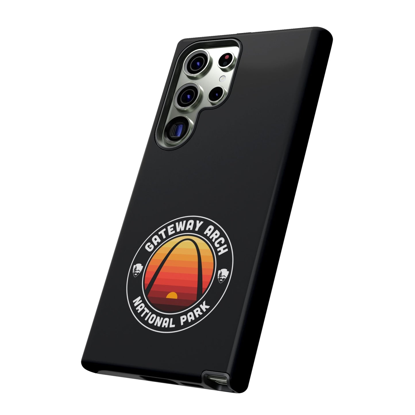 Gateway Arch National Park Phone Case - Round Emblem Design