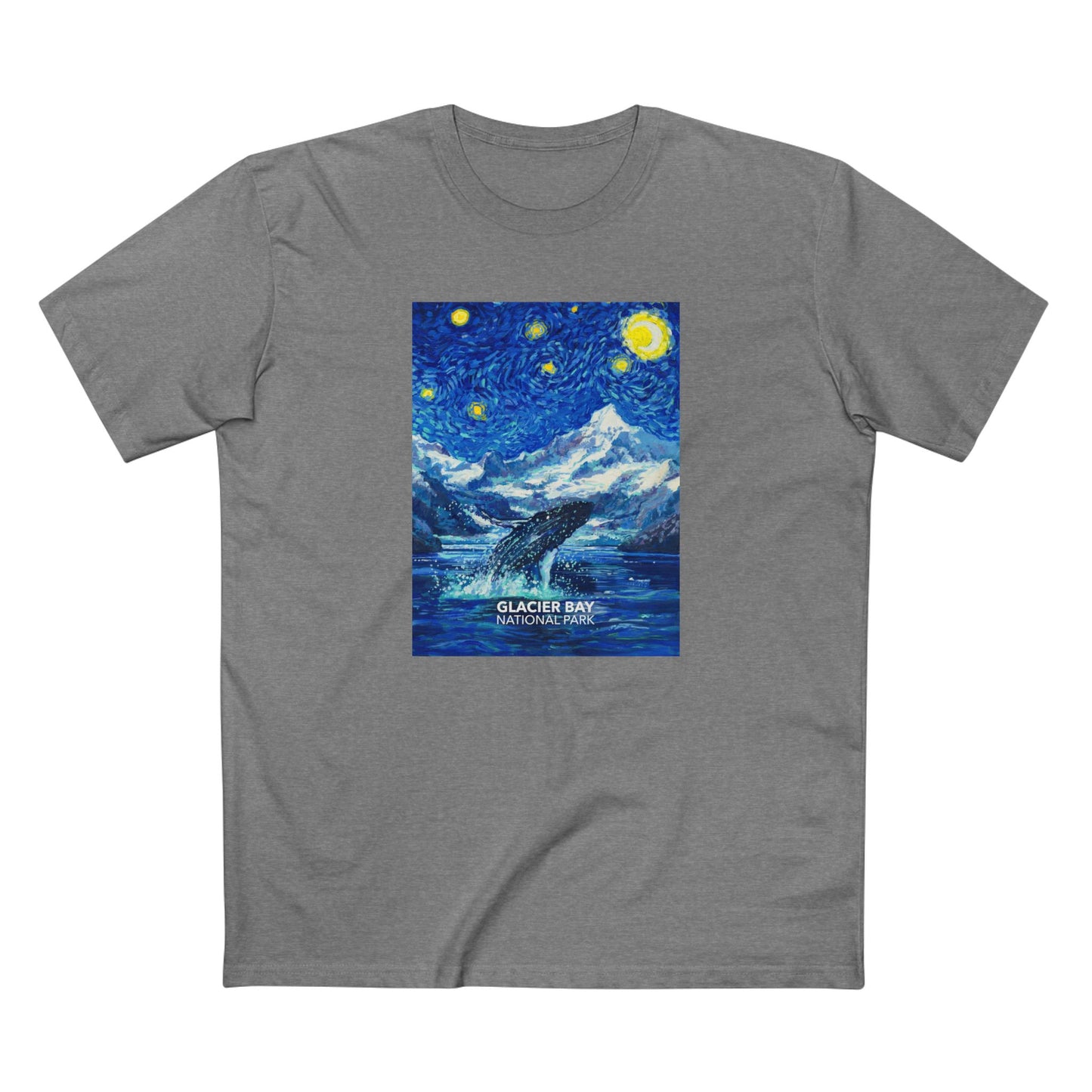 Glacier Bay National Park T-Shirt - The Starry Night in Athletic Heather