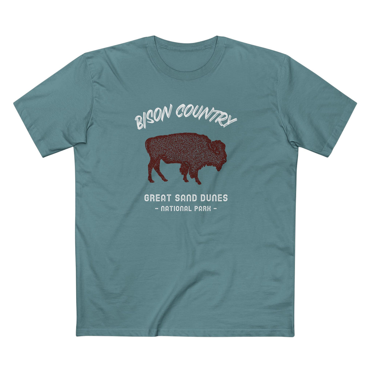 Great Sand Dunes National Park T-Shirt - Bison Country in Slate Blue