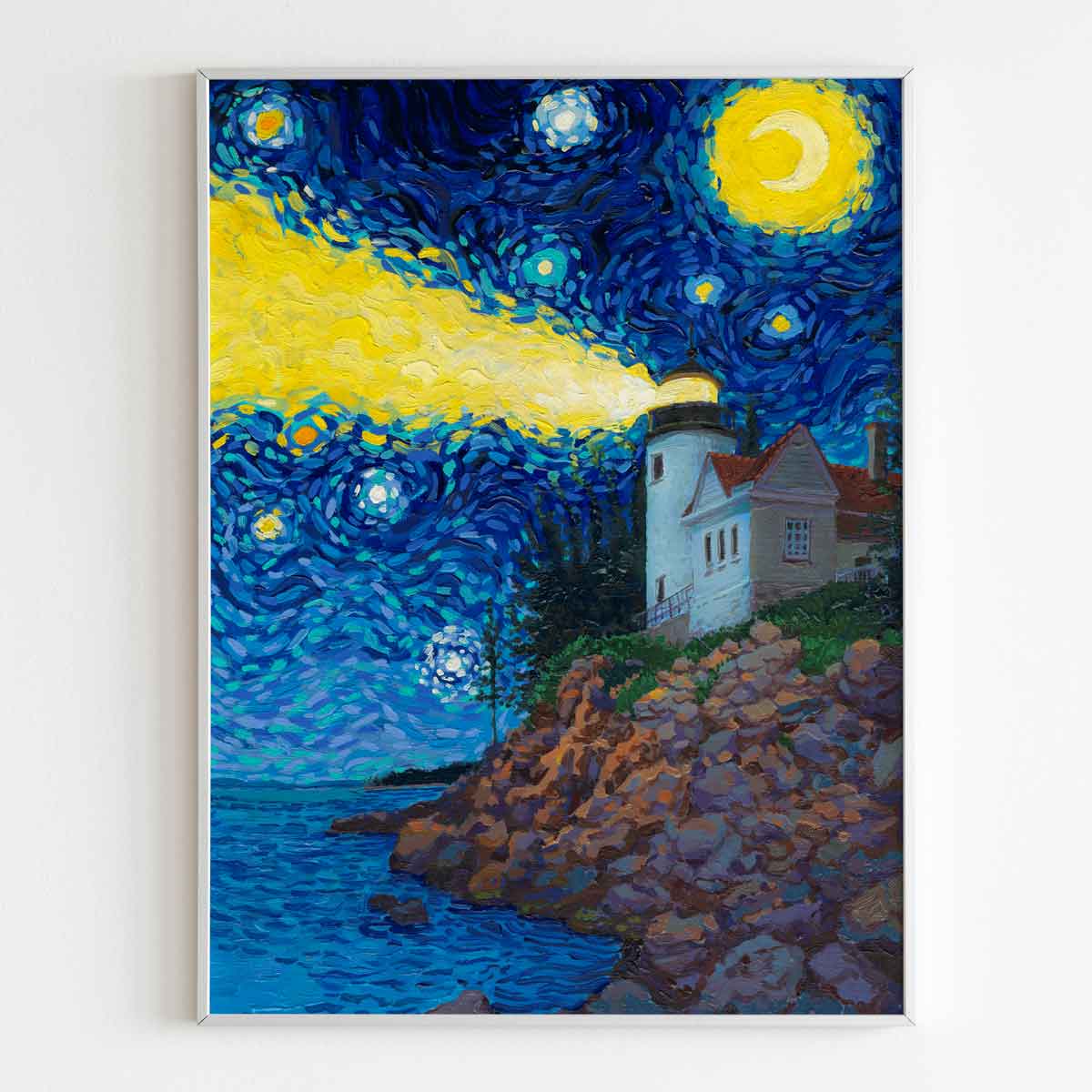 Acadia National Park Starry Night Painting