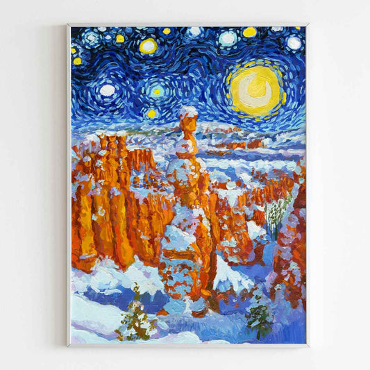 Bryce Canyon National Park Starry Night Painting