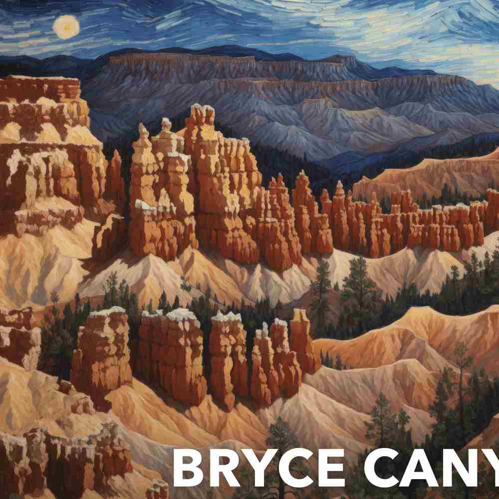 Bryce Canyon National Park Framed Canvas - The Starry Night