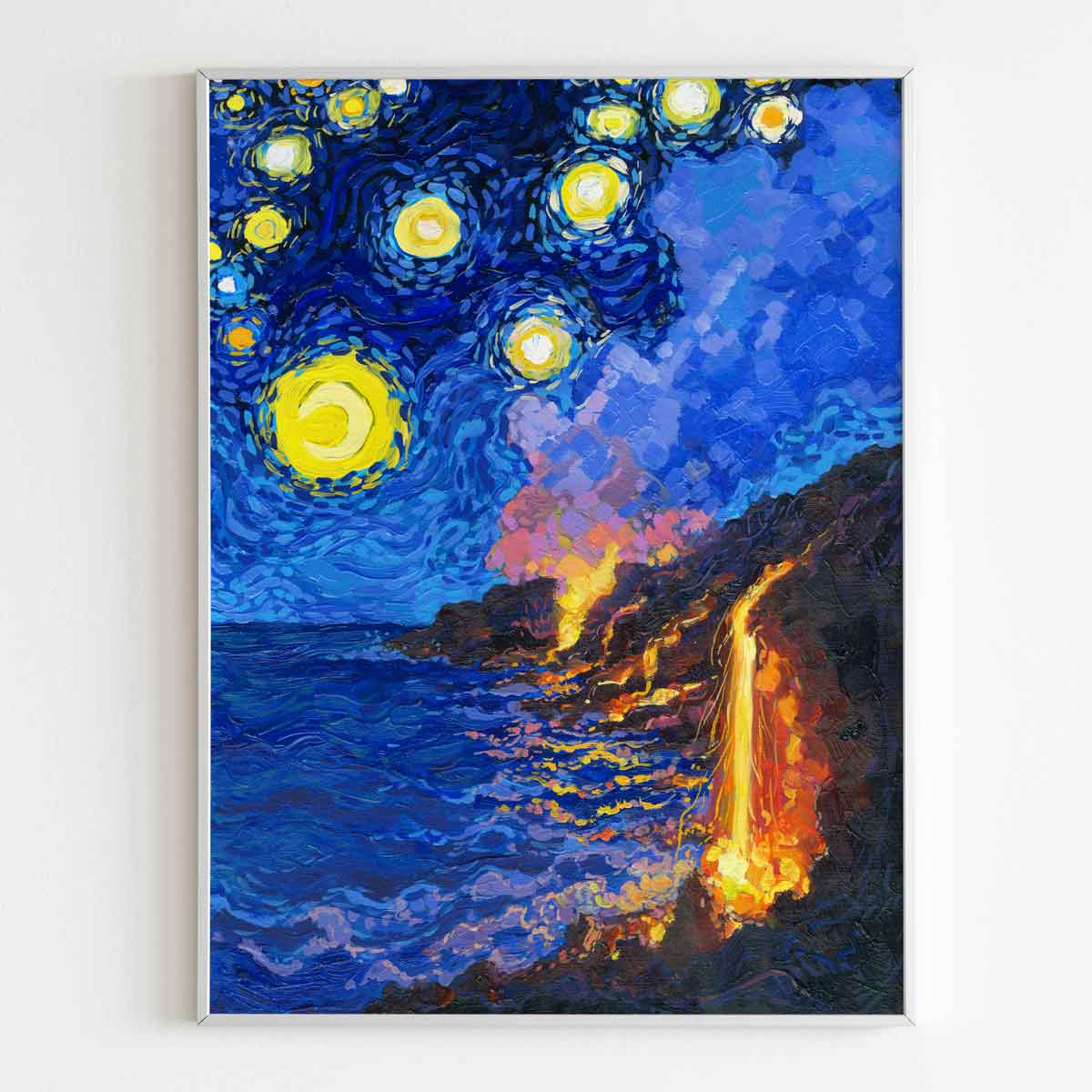 Hawaii Volcanoes National Park Starry Night Painting