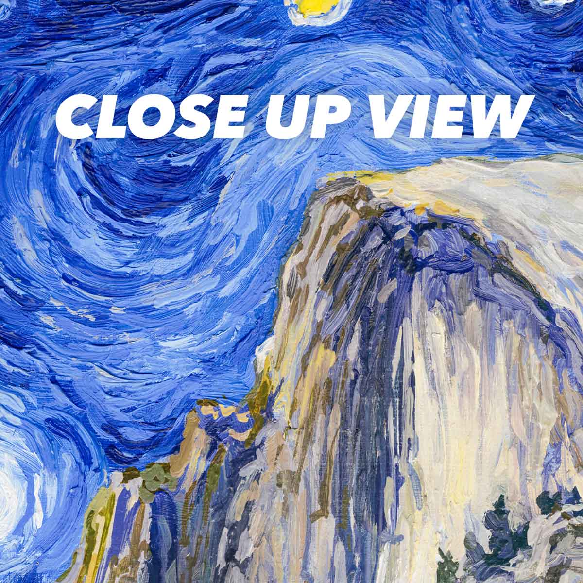 Yosemite National Park Starry Night Poster - Premium Textured Paper