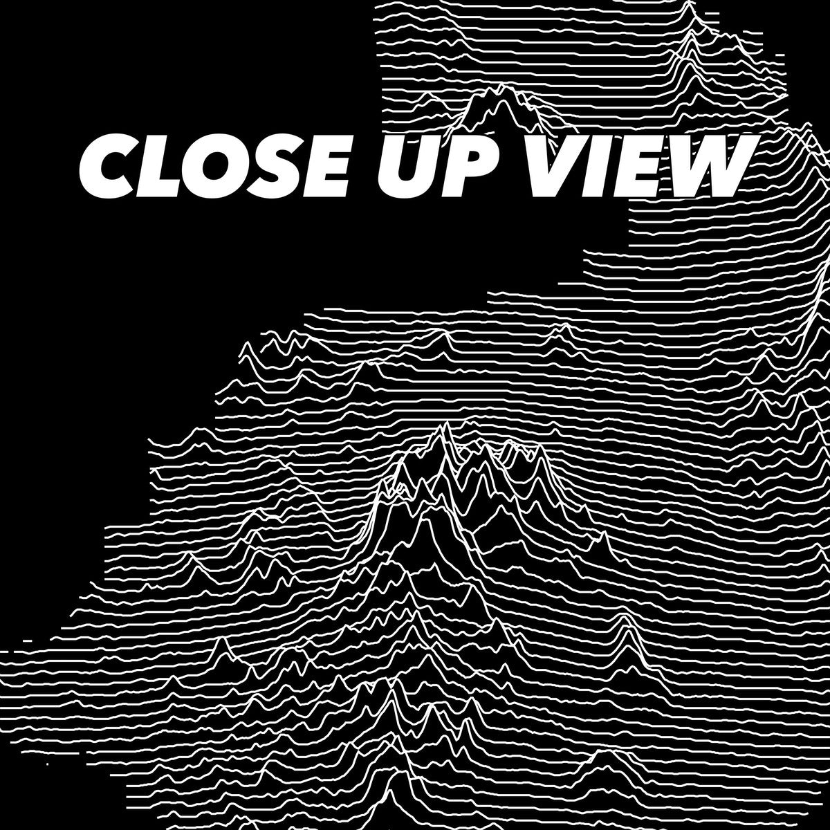 Close-up view of the Big Bend National Park poster artwork, showing white topographic elevation lines on black