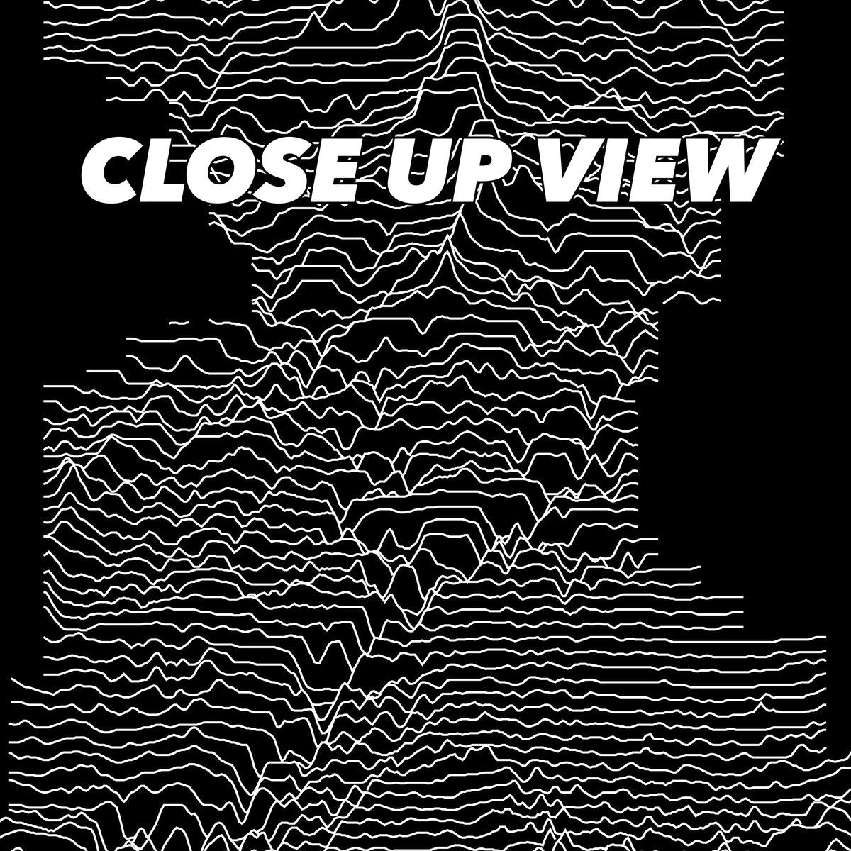 Close-up view of the Canyonlands National Park poster artwork, showing white topographic elevation lines on black