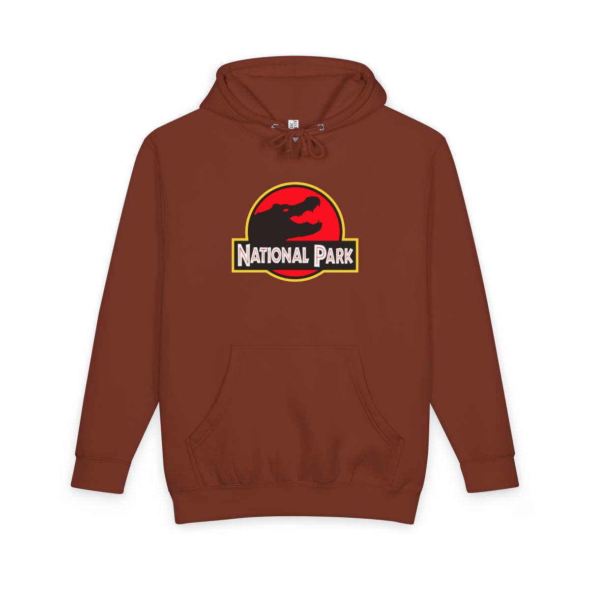 Paprika Everglades National Park hoodie, front view with parody logo
