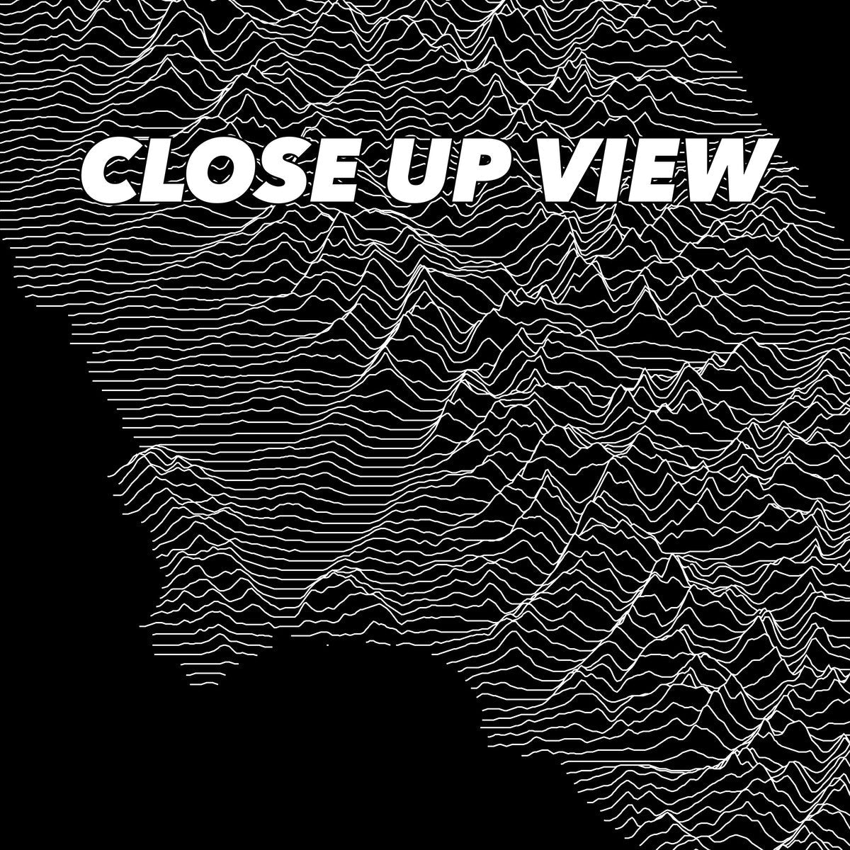 Close-up view of the Glacier National Park poster artwork, showing white topographic elevation lines on black