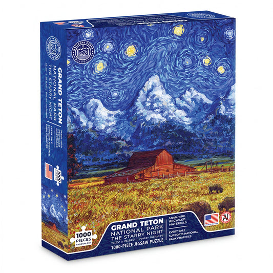 Grand Teton National Park 1000-piece Starry Night jigsaw puzzle box