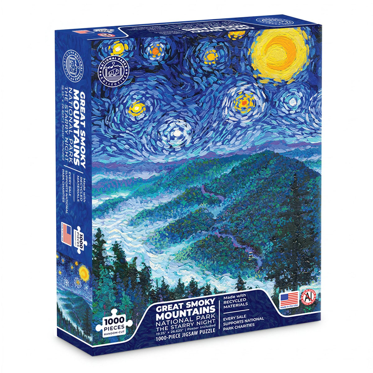 Great Smoky Mountains National Park 1000-piece Starry Night jigsaw puzzle box